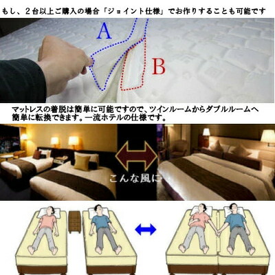 楽天市場】ホテルベッド ポケット標準マットレス+スチールボトム S