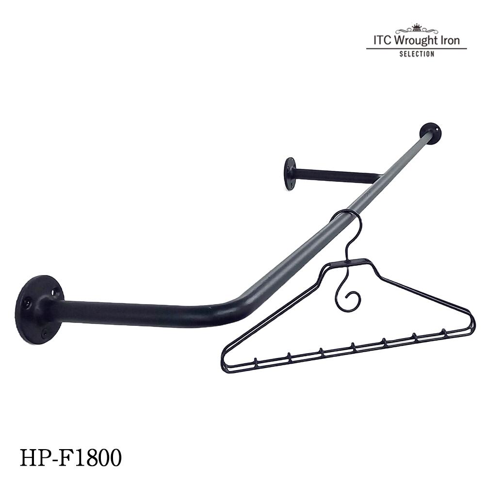 楽天市場】壁付 ハンガーパイプ アイアンバー 壁付け ハンガーパイプ