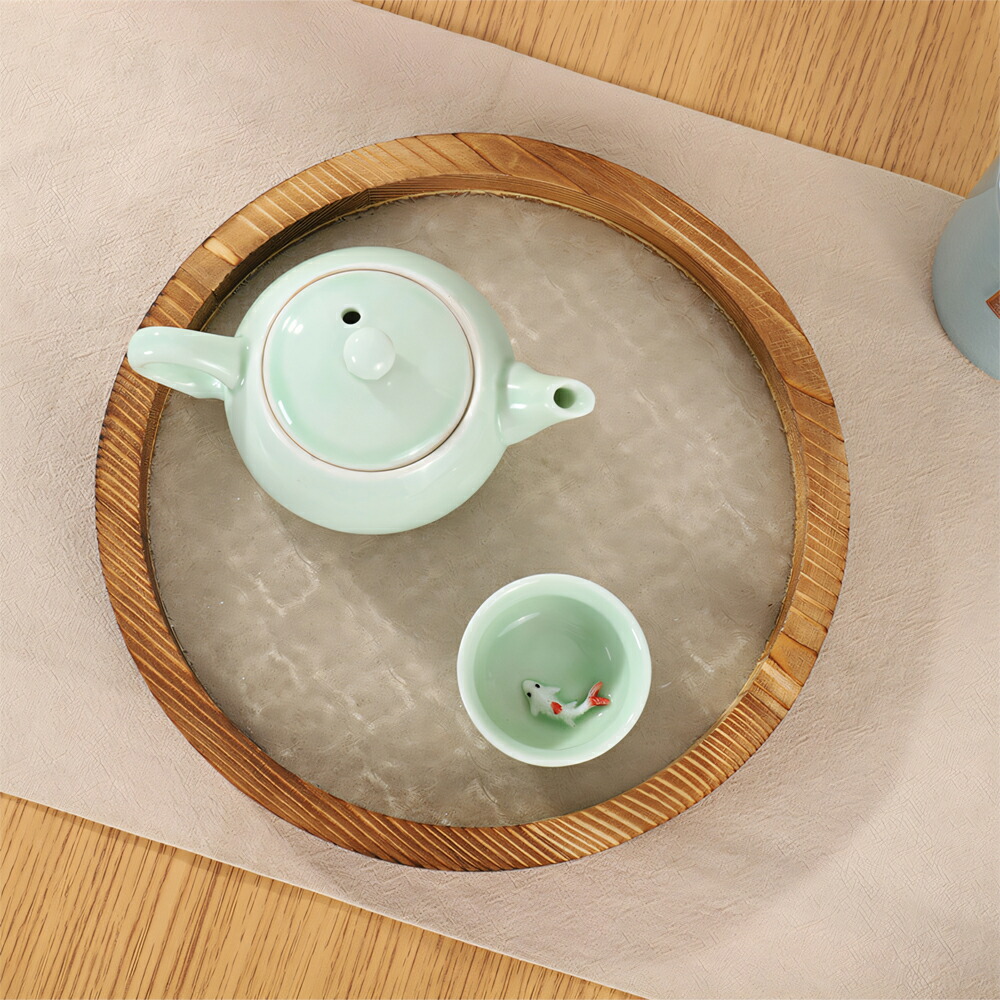 楽天市場】IwaiLoft ガラストレー 茶席 トレイ 花海堂 ガラス 木製