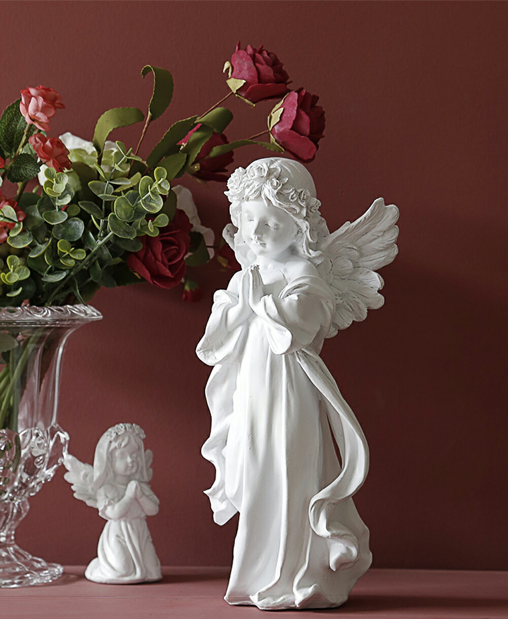 楽天市場】2点以上送無 Angle エンジェル 天使像 ホワイト 白 オブジェ