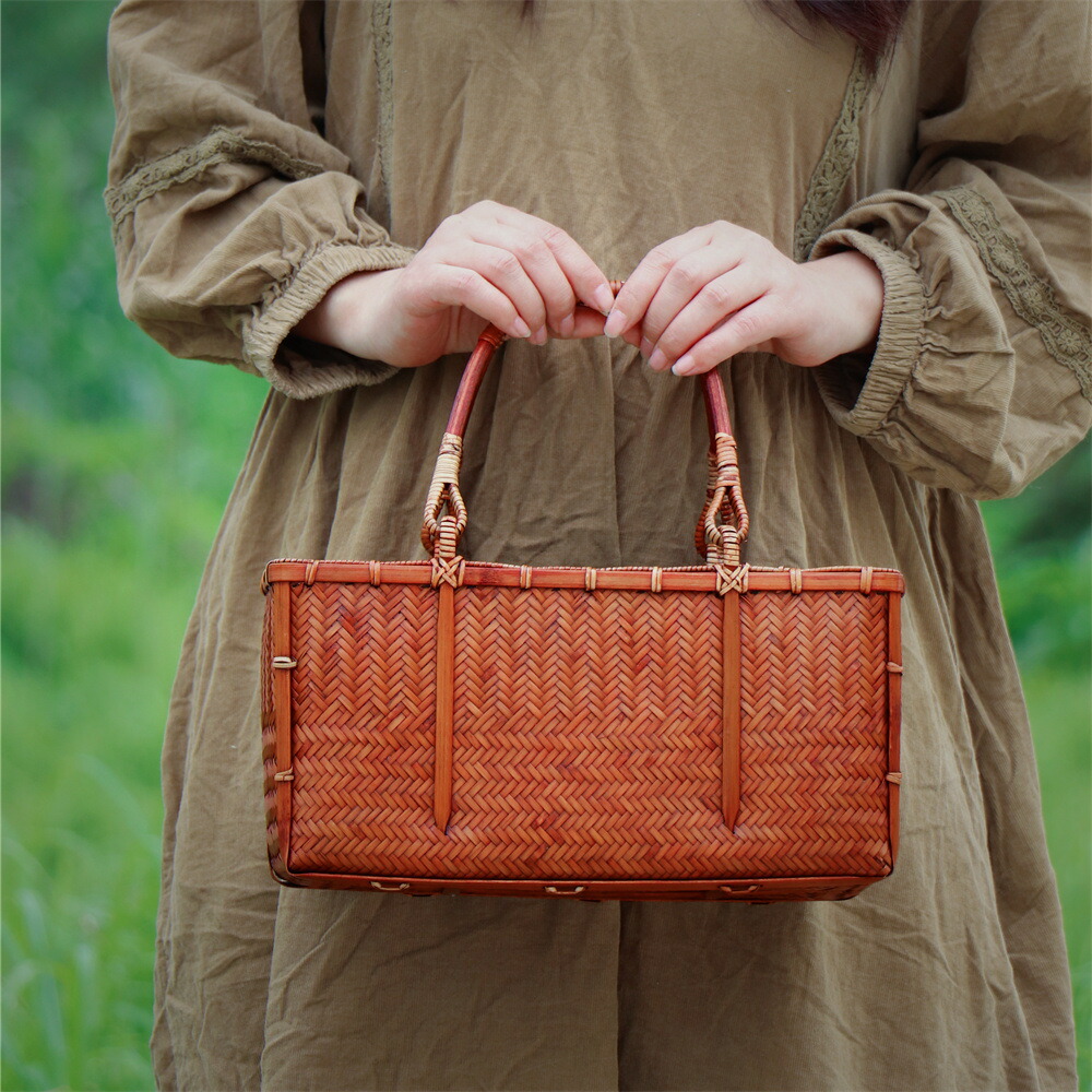 楽天市場】雅月 かごバッグ レディース 竹かご バッグ 小サイズ 軽量