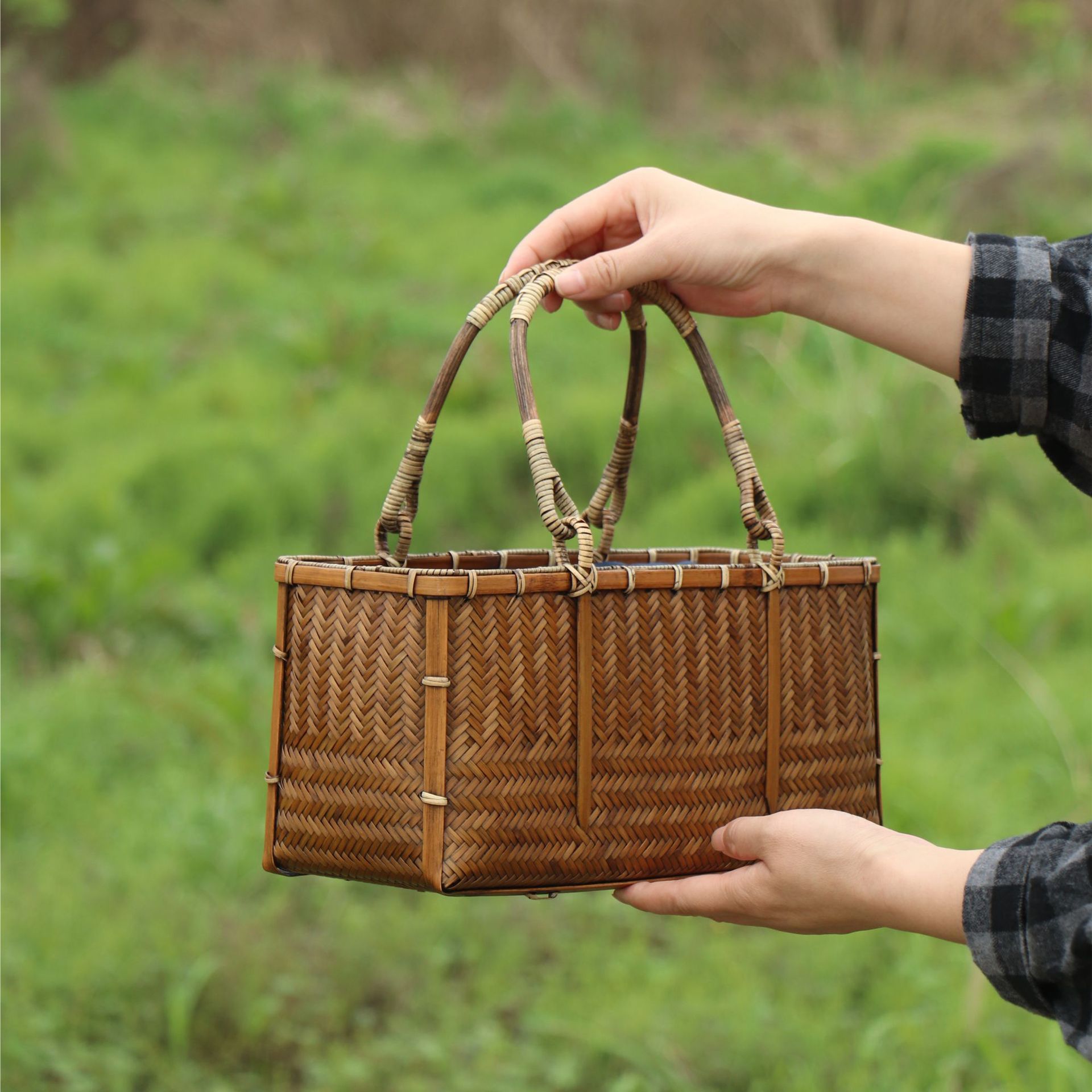 楽天市場】新品 かごバッグ レディース 竹かご バッグ 小サイズ 軽量