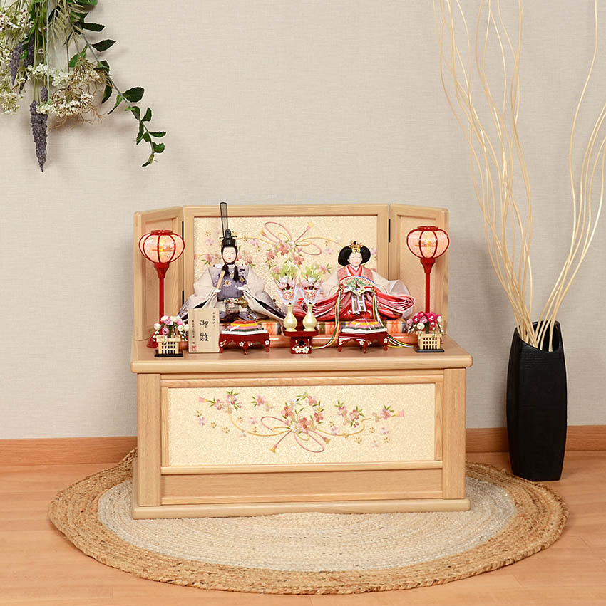 楽天市場】雛人形 引出し コンパクト 収納飾り 【M】 ひな人形