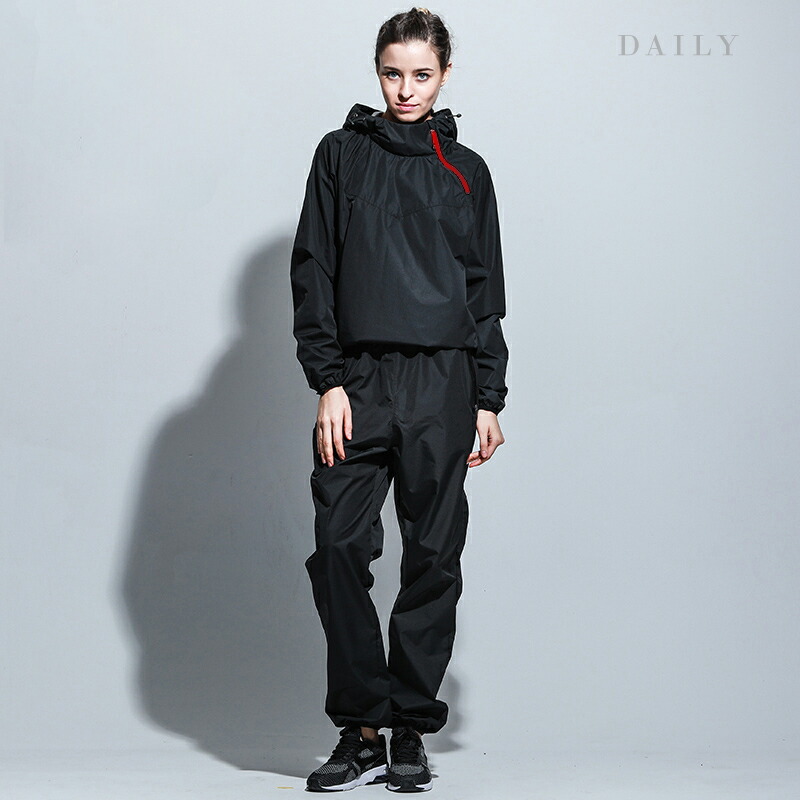 楽天市場】サウナスーツ レディース 上下セット おしゃれ 減量 発汗 3