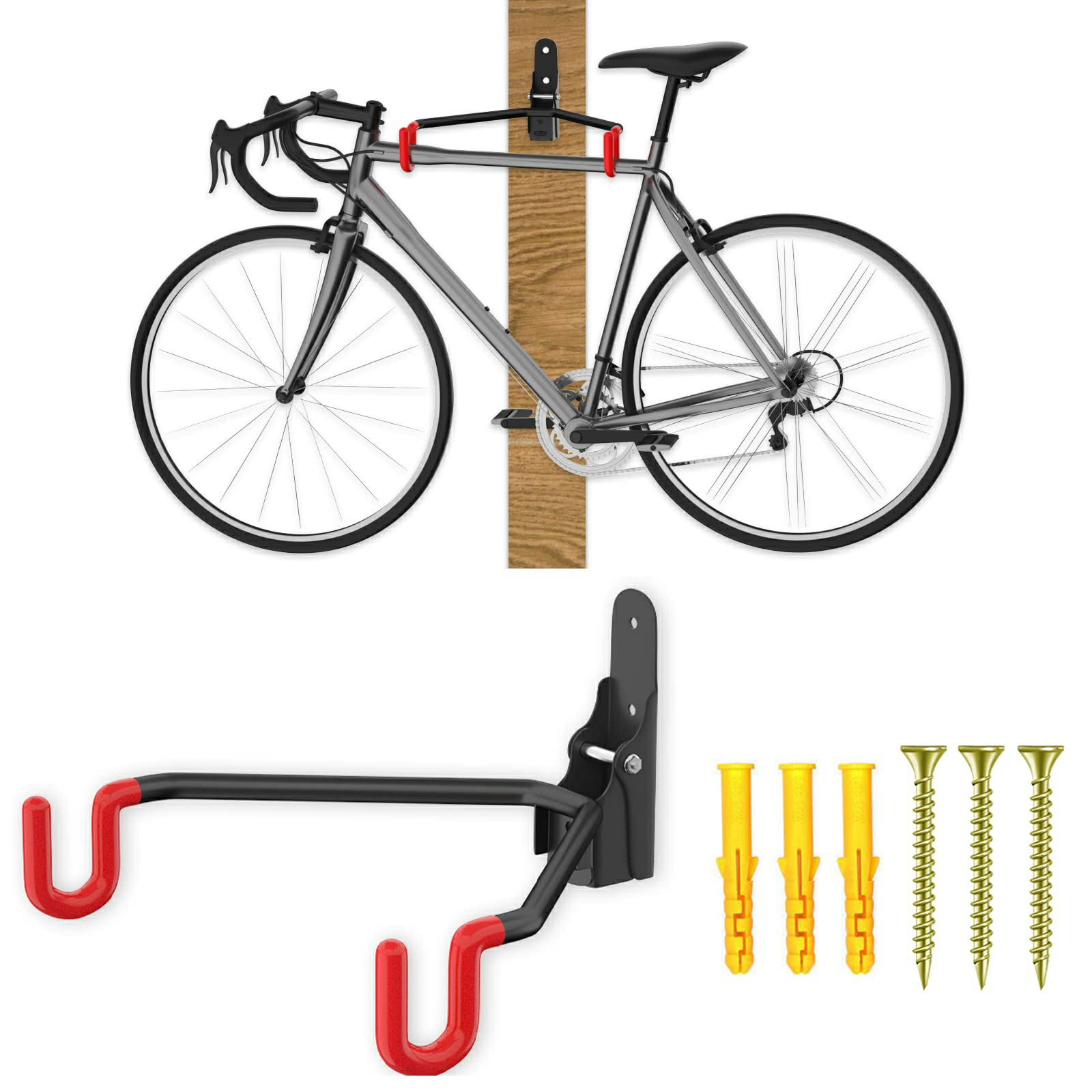 楽天市場】自転車用 折りたためる 壁掛けフック ロードバイク