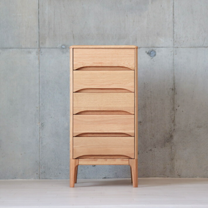 楽天市場】チェスト オーク無垢材 40cm 5段 タンス 幅40 高さ80 ～ 高