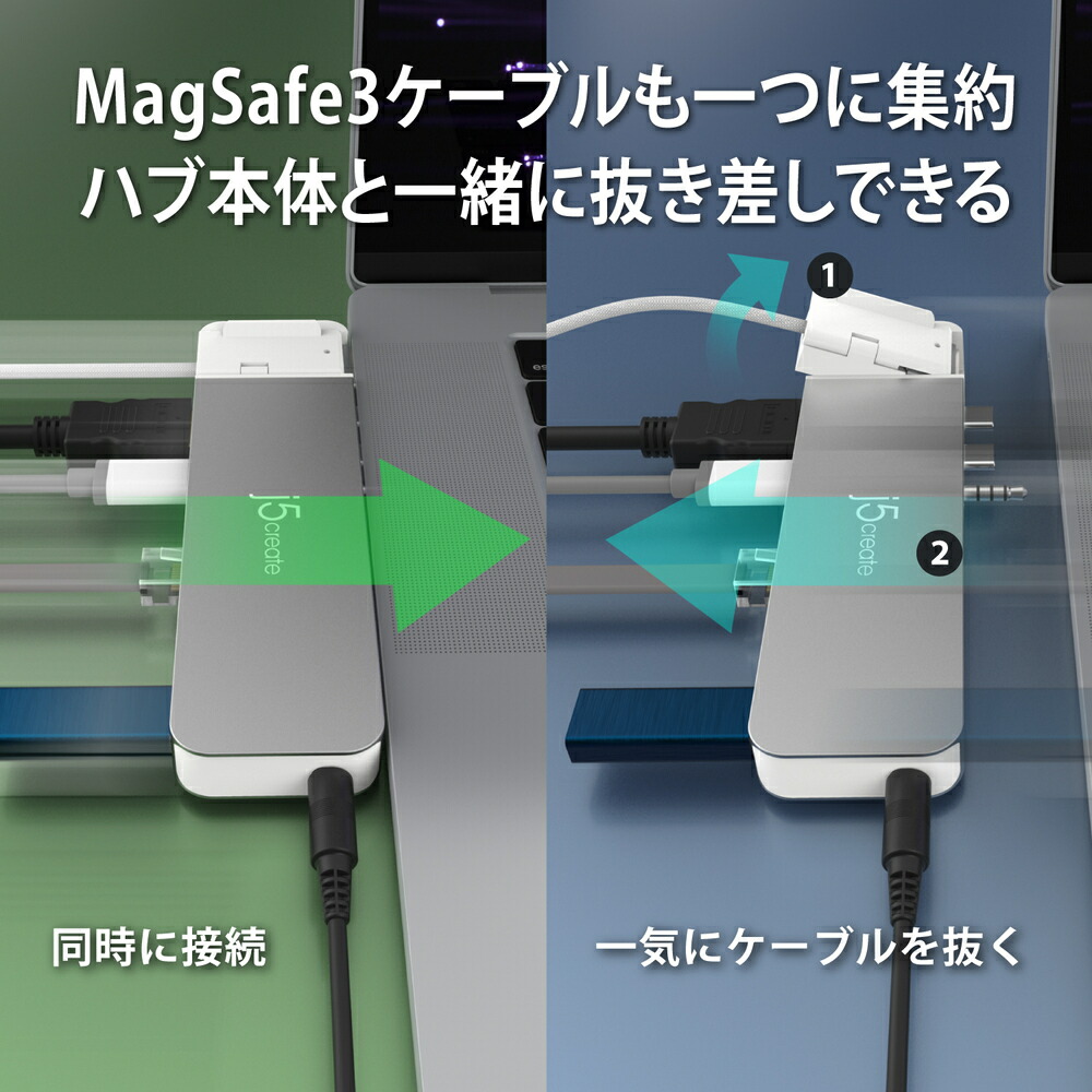 楽天市場】j5create MacBook Air / MacBook Pro 専用 7in1 マルチハブ