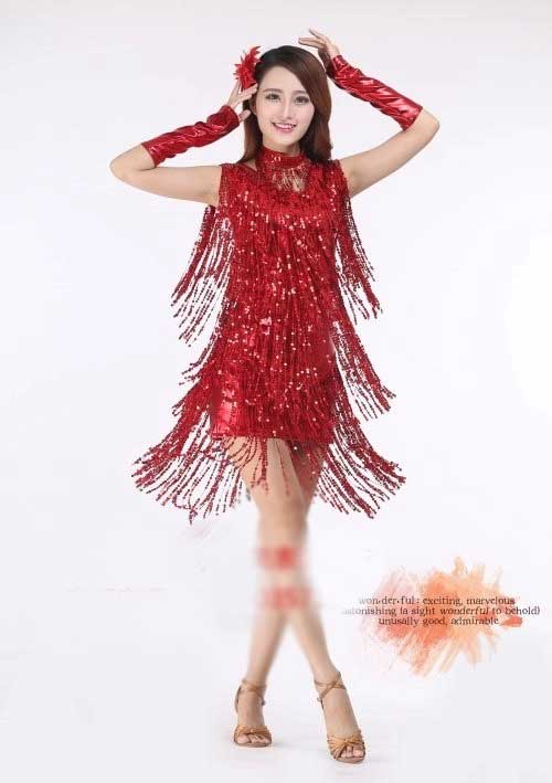 楽天市場】ラテンダンス衣装 ラテンドレス フリンジ スパンコール社交