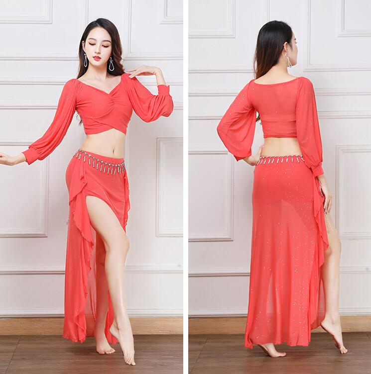 楽天市場】ベリーダンス 衣装セットアップ 新作 長袖 ロングスカート