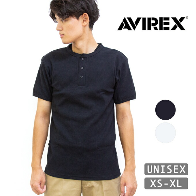 楽天市場】AVIREX アビレックス DAILY RIB S/S HENLEY NECK T-SHIRT