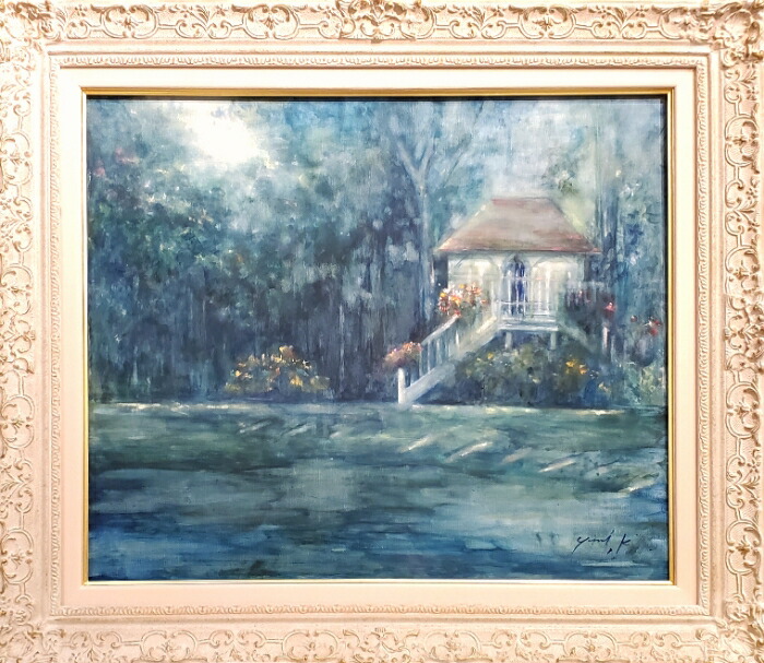 楽天市場】絵画 「愛の空間」 水彩/パステル キャンバス 作品 原画