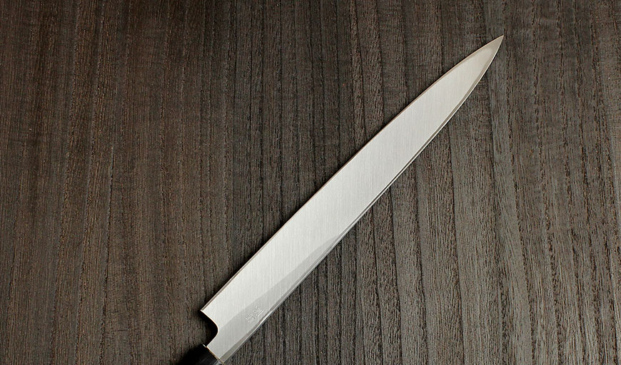 楽天市場】刺身用 刺身包丁(柳刃包丁) 白三（別打） 210mm 實光包丁(堺