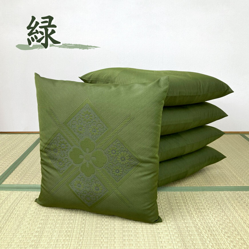 楽天市場】座布団 5枚組み カバー脱着式 フクレ織り 日本製 59×63cm 八