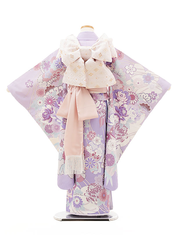 楽天市場】七五三 着物 7歳 フルセット レンタル 女の子Y270 薄紫地 鞠