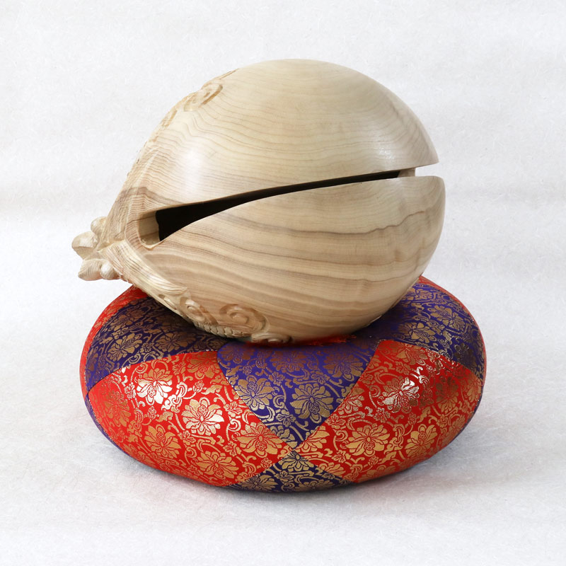 楽天市場】最高級木魚セット【本楠 龍彫り】1尺 一式（布団1.5尺、撥