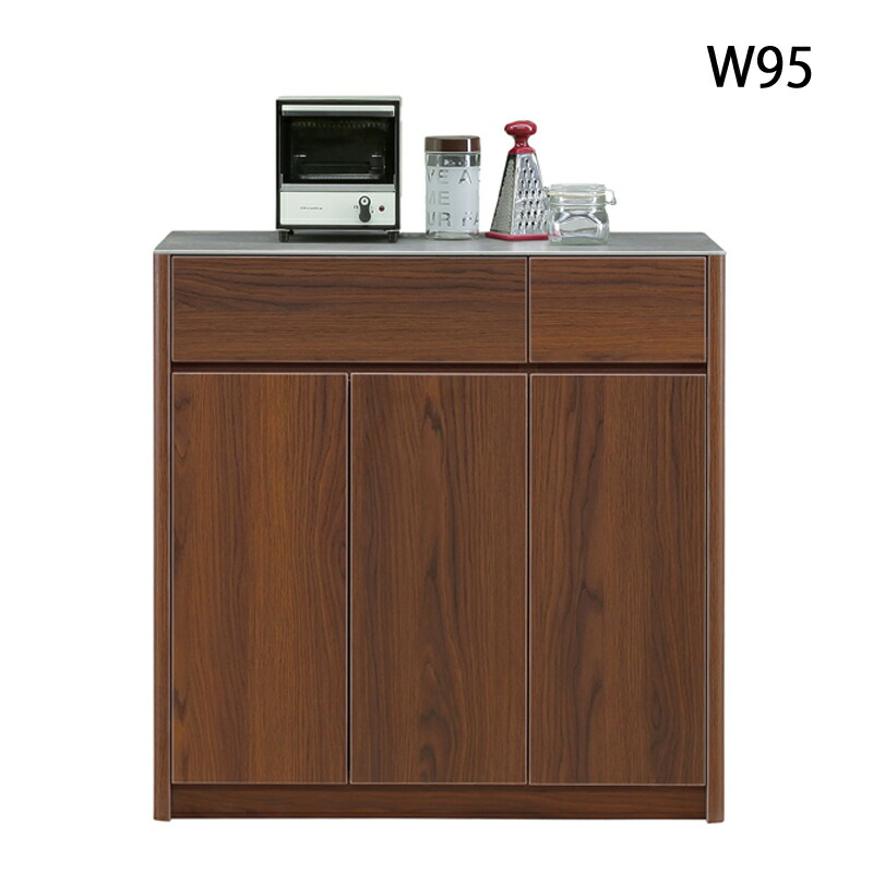 楽天市場】キッチンカウンター 95cm 収納 間仕切り 天板 セラミック