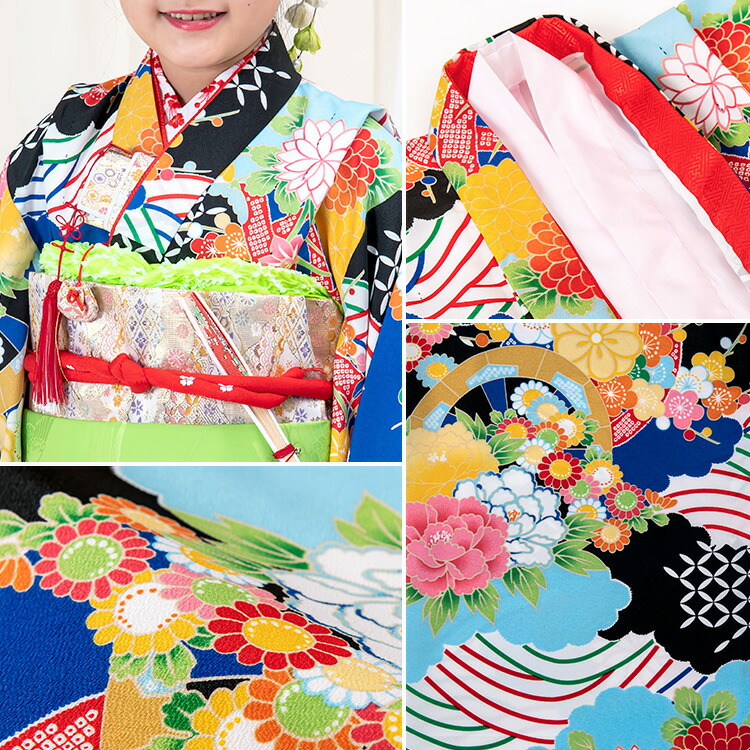 楽天市場】【レンタル】七五三 着物 7歳 四つ身セット(結び帯セット