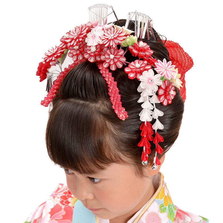 楽天市場】七五三 髪飾り 日本髪 勝山かんざしセット 7歳 七歳 7才 七