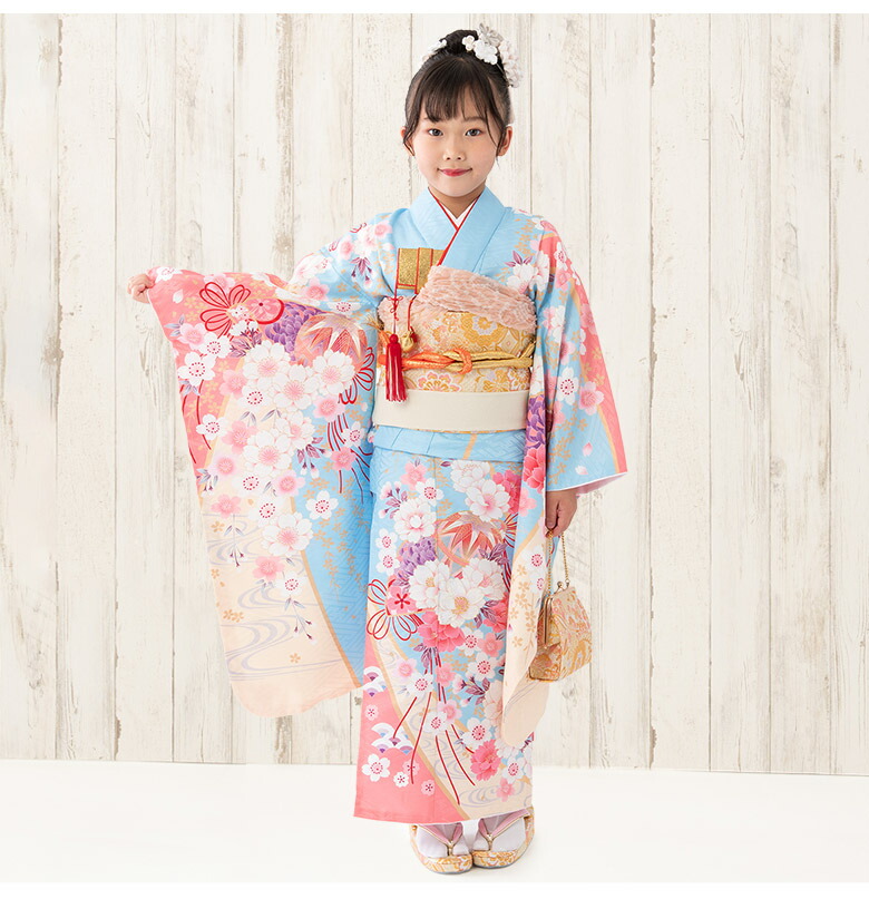 楽天市場】七五三 女の子 7歳 7才 着物 フルセット モダン 絵羽柄 古典