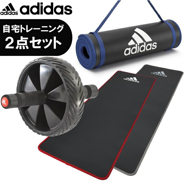 楽天市場】adidas アディダス トレーニングマット 腹筋ローラー アブ
