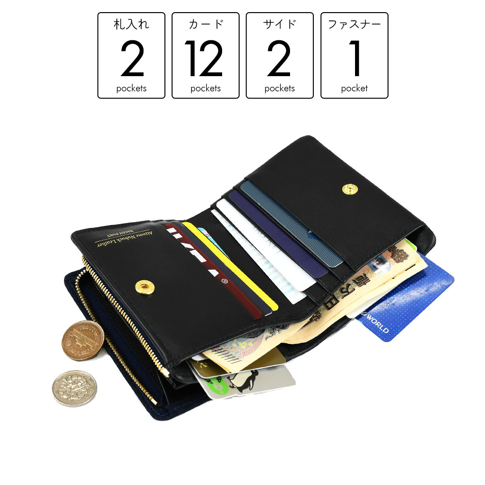 楽天市場】ミニ財布 二つ折り 小銭入れあり コンパクトウォレト メンズ