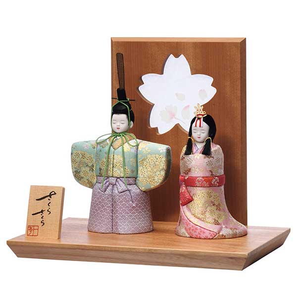 楽天市場】雛人形 ひな人形 木目込み人形一秀 さくらさくら 親王飾り