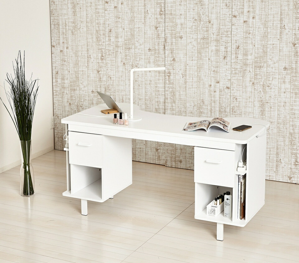 楽天市場】【6ヶ月保証付】ネイルデスク W1400 机 デスク 対面式