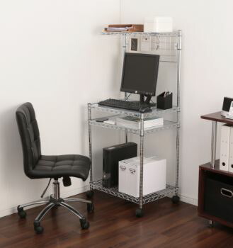 楽天市場】《10%OFF》 PCデスク 4段 スチールラック 幅60 パソコン