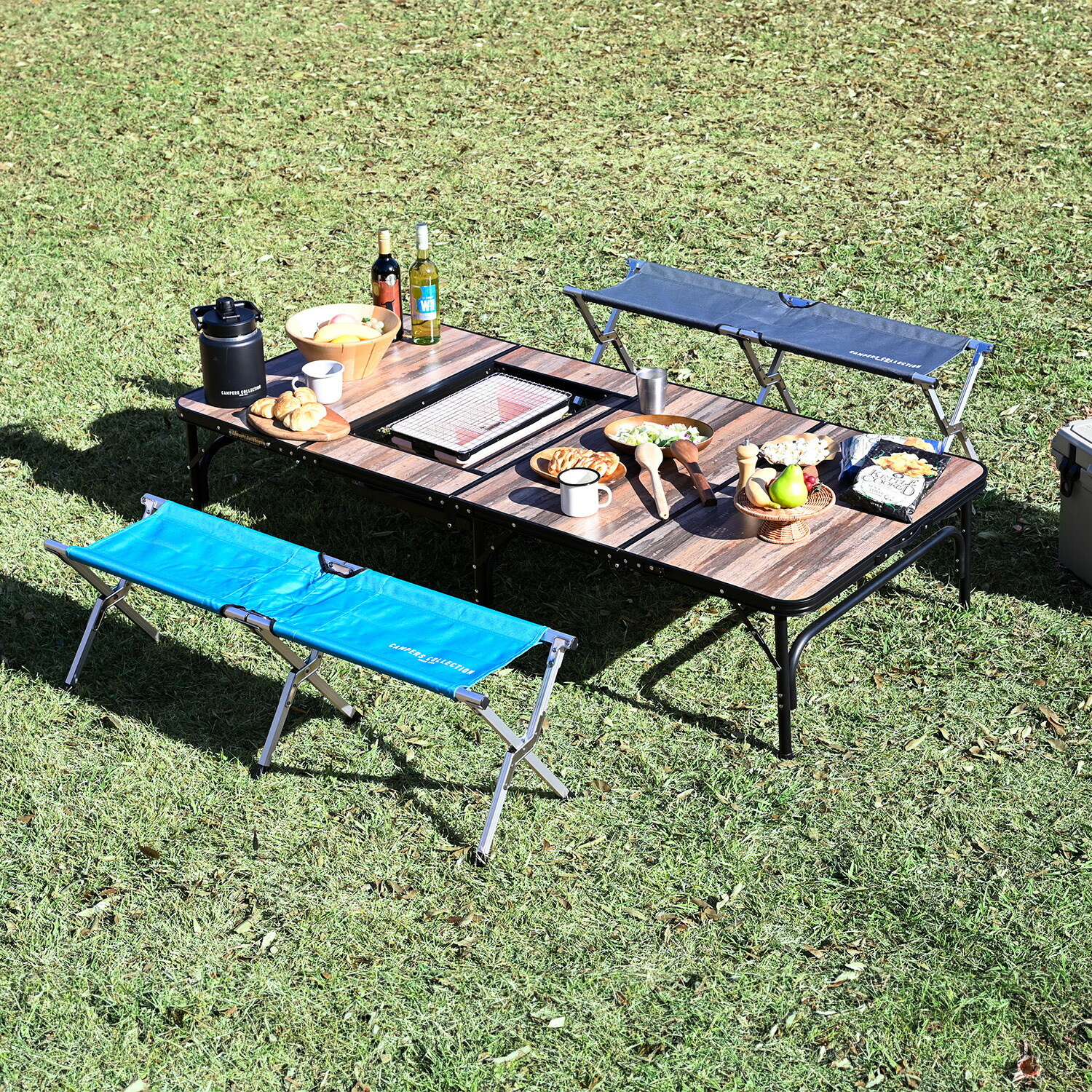 楽天市場】アウトドアチェア 折りたたみ ベンチ アルミ 軽量 2人掛け