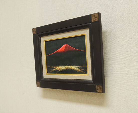 楽天市場】絵画 油絵 渡辺ムサシ 【赤富士】（サムホール） 送料無料