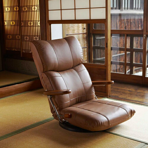 楽天市場】【送料無料】リクライニング チェア 日本製 座椅子 合皮