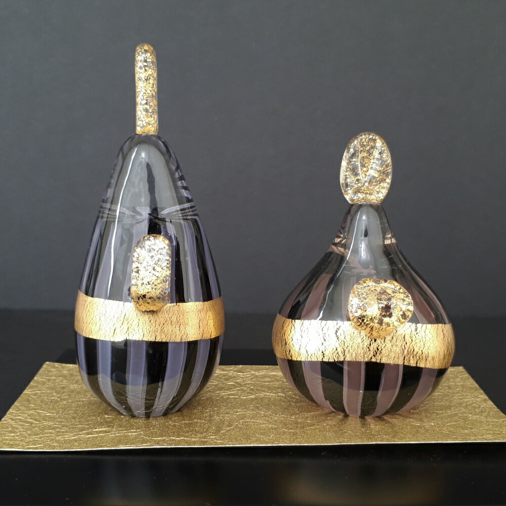 楽天市場】作家 清水柾 ガラス製 雛人形 gold tears 敷板・和紙付き