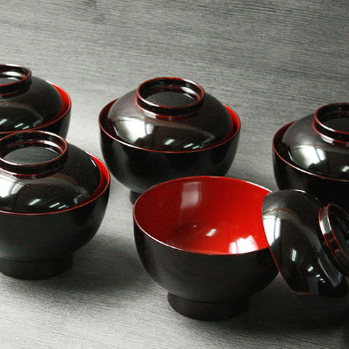 楽天市場】【2点で5％OFFクーポン 3/4 20時〜】 雑煮椀 フタ付き 黒