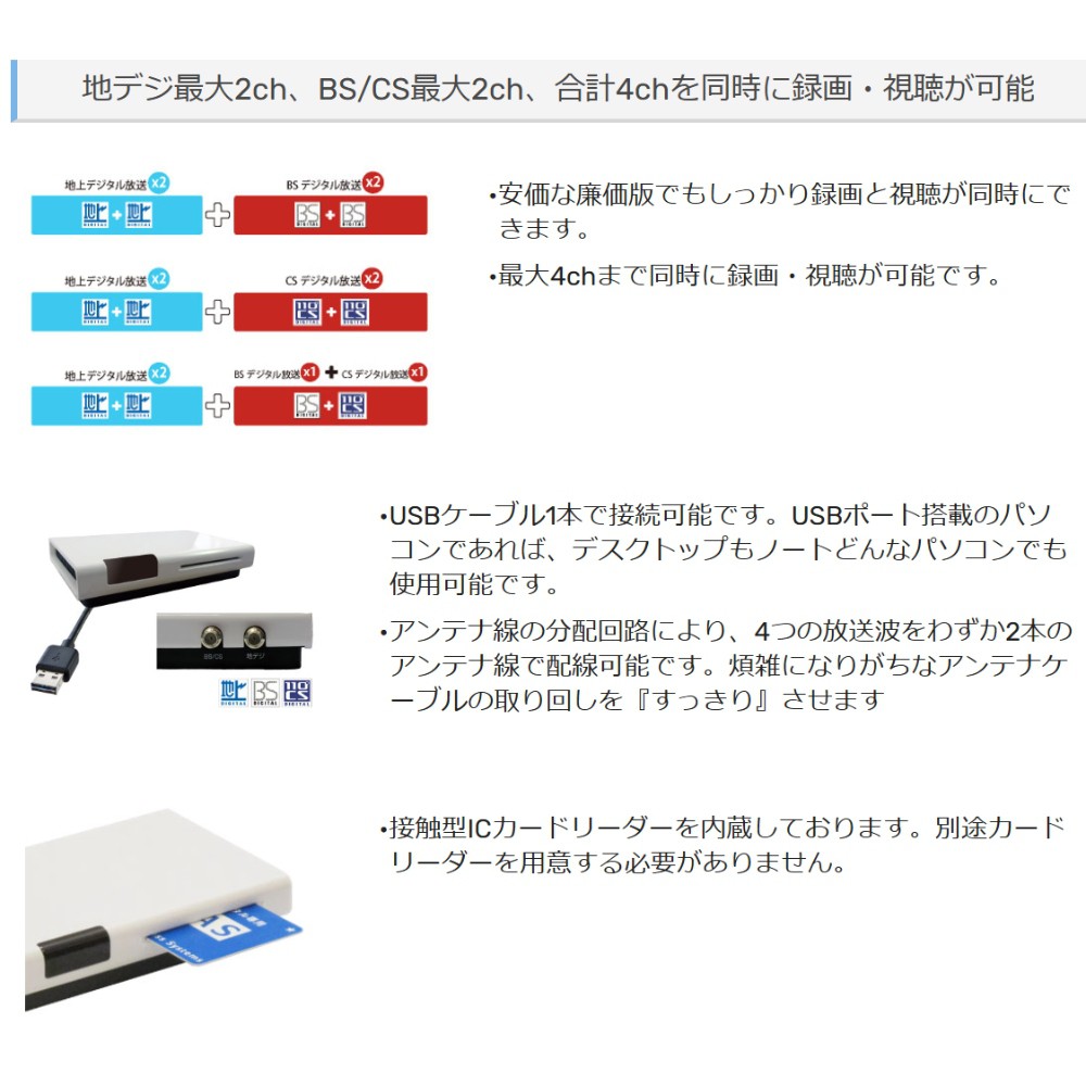 楽天市場】地上デジタル BS CS対応 TVチューナー PX-W3U4 PLEX