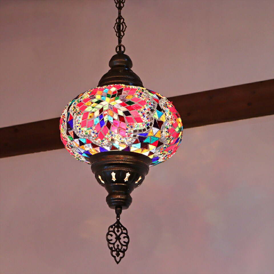 楽天市場】【10%OFFクーポン対象】トルコ モザイクペンダントランプ