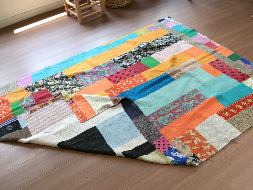 楽天市場】【10%OFFクーポン対象】インド カンタ刺繍 パッチワーク