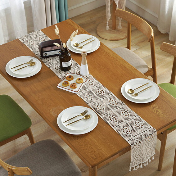 楽天市場】レース テーブルランナー 食卓ランナー 布 クロス 9サイズ