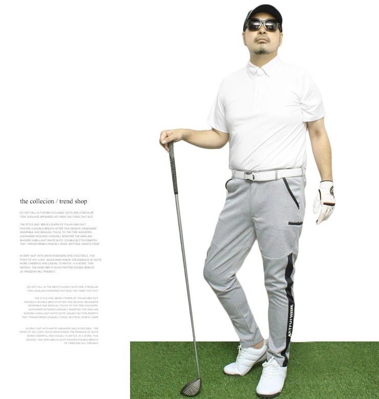 V12 スウェット ロングパンツ ジャージ ゴルフ ホワイト 大きいサイズ