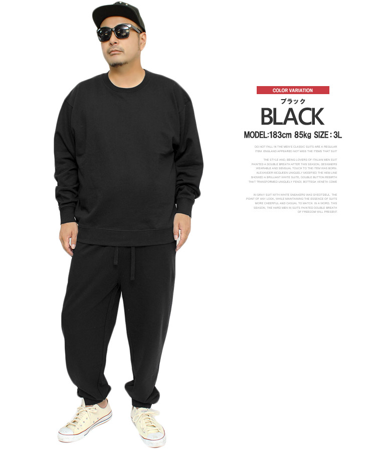 楽天市場】送料無料 セットアップ メンズ 大きいサイズ 裏起毛 無地