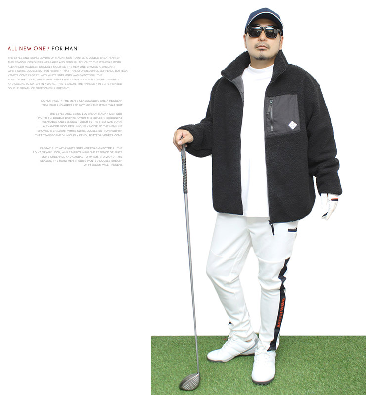 楽天市場】送料無料 大きいサイズ 激安 ゴルフウェア メンズ ボア