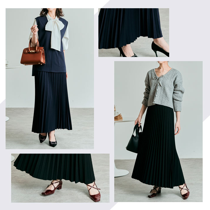 楽天市場】スカート《全方向ストレッチプリーツスカート 全2色 2サイズ