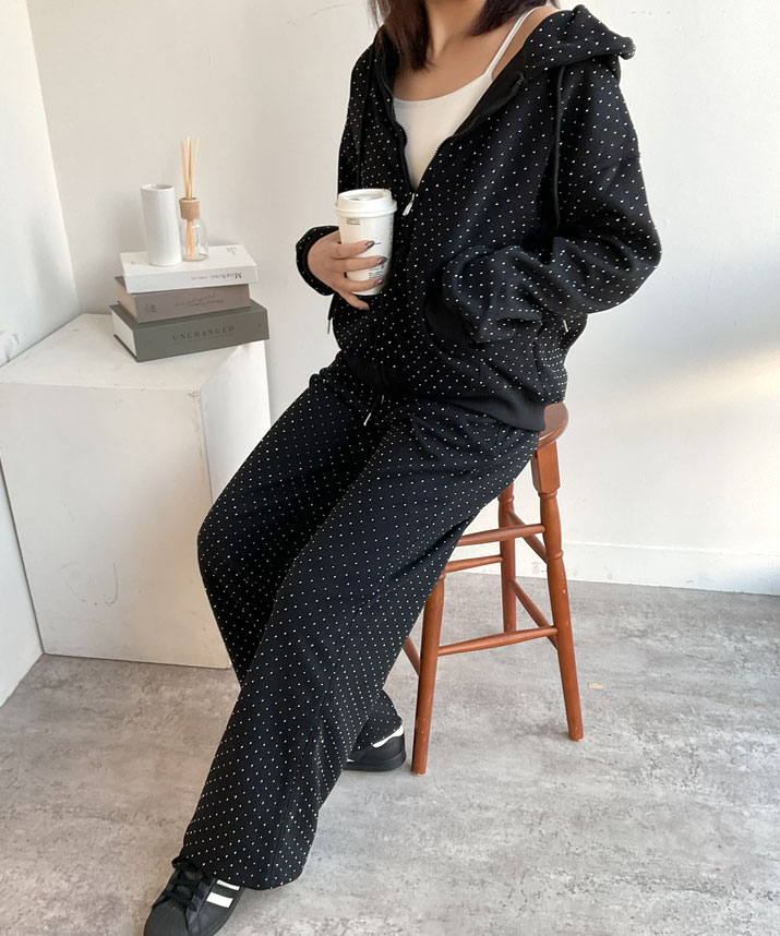 楽天市場】パーカー《ビジュースウェットセットアップ 全2色