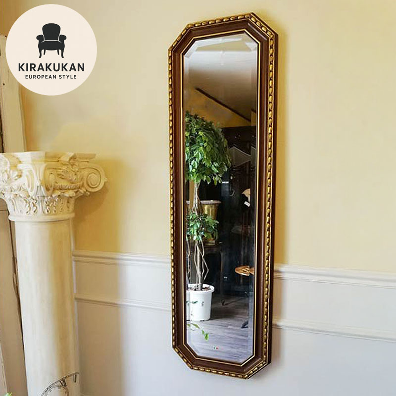 GMHO129○西洋 アンティーク イタリア ウォールミラー 姿見 全身鏡 壁