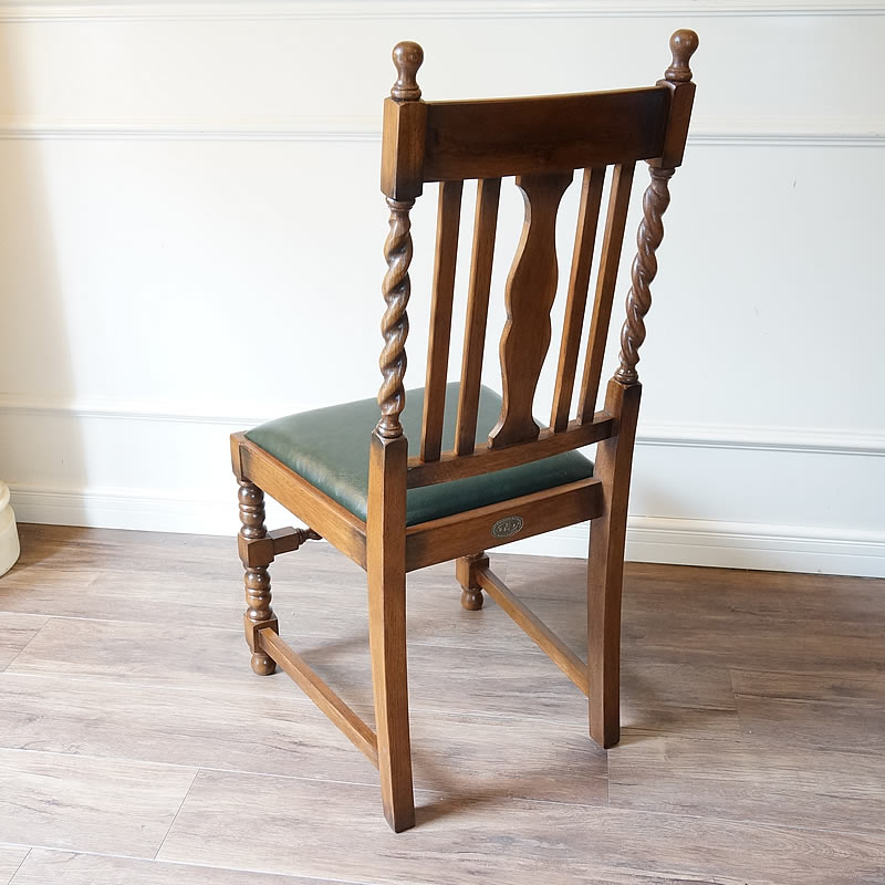 楽天市場】アンティーク家具調 ダイニングチェア 4脚セット 木製 緑色