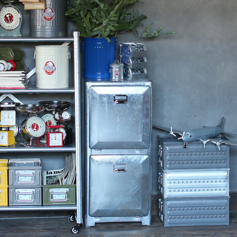 楽天市場】ダルトン DULTON トラッシュカン ダブルデッカー Galvanized