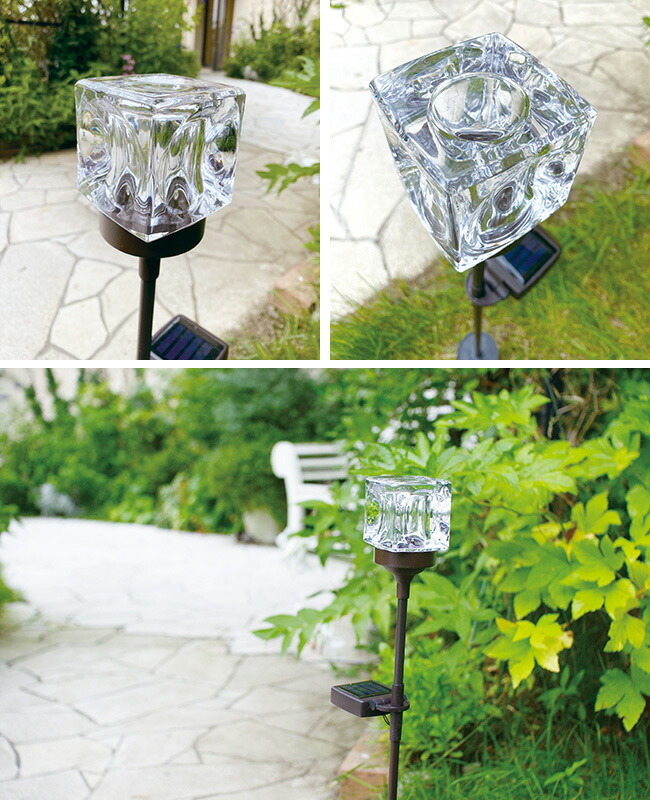 楽天市場】【特典あり】キューブ スティック ソーラーガーデンライト