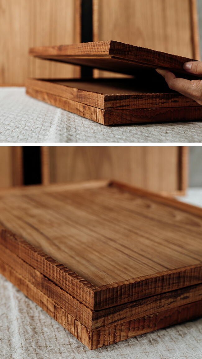 楽天市場】【特典あり】スタックトレー 32×32cm[木製トレー 木製トレイ