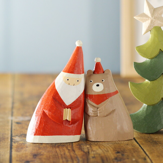 楽天市場】クリスマス置物 2点セット よりそいサンタ・クマ