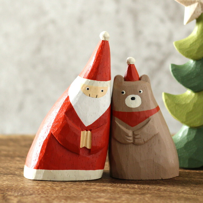 楽天市場】クリスマス置物 2点セット よりそいサンタ・クマ