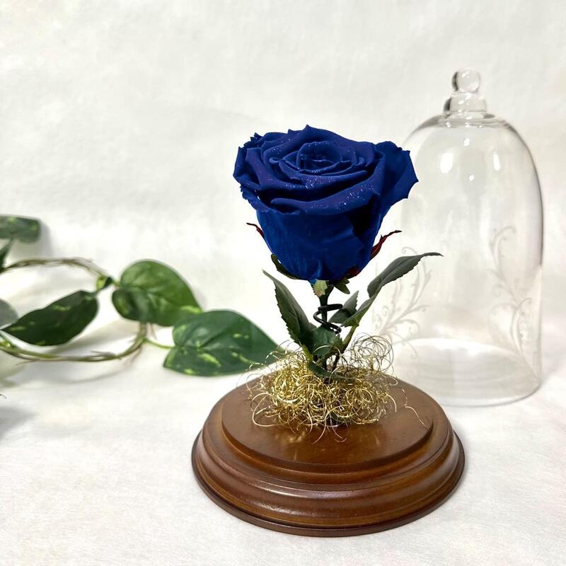 楽天市場】プリザーブドフラワー ダイヤモンドローズ ガラスドーム